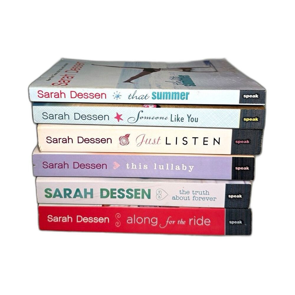 Sarah Dessen 6-Book Paperback Lot YA Romance: Just Listen, This Lullaby + More